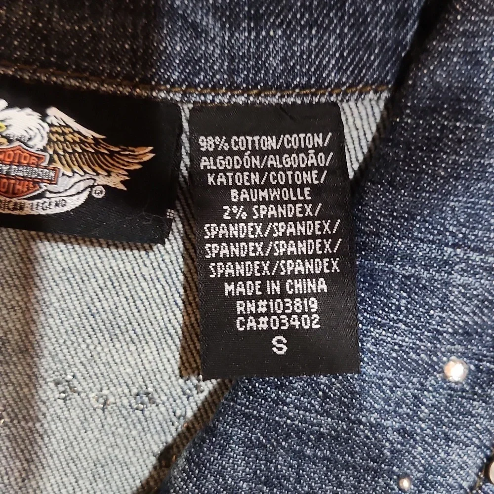 Harley Davidson denim jacket Womens Size Small - Picture 4 of 7
